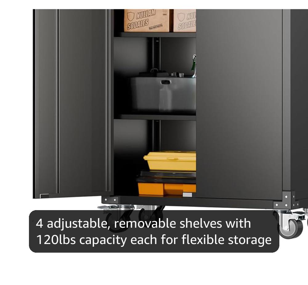 Amazon.com: Aobabo Garage Storage Cabinet with Door Pegboard